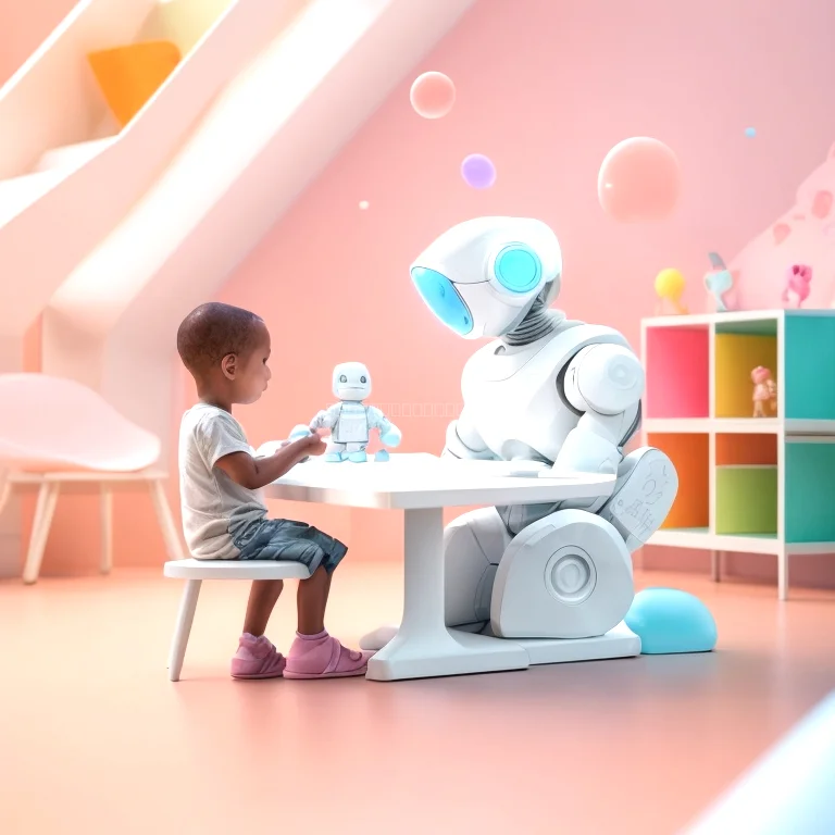 子どもがAIおもちゃで遊ぶ様子